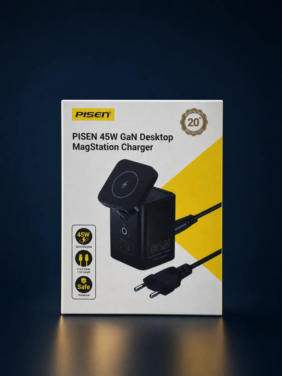 PISEN 45W GaN Desktop MagStation Charger