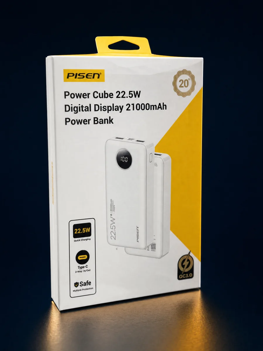 PISEN Power Cube 22.5W 21000mAh Power Bank