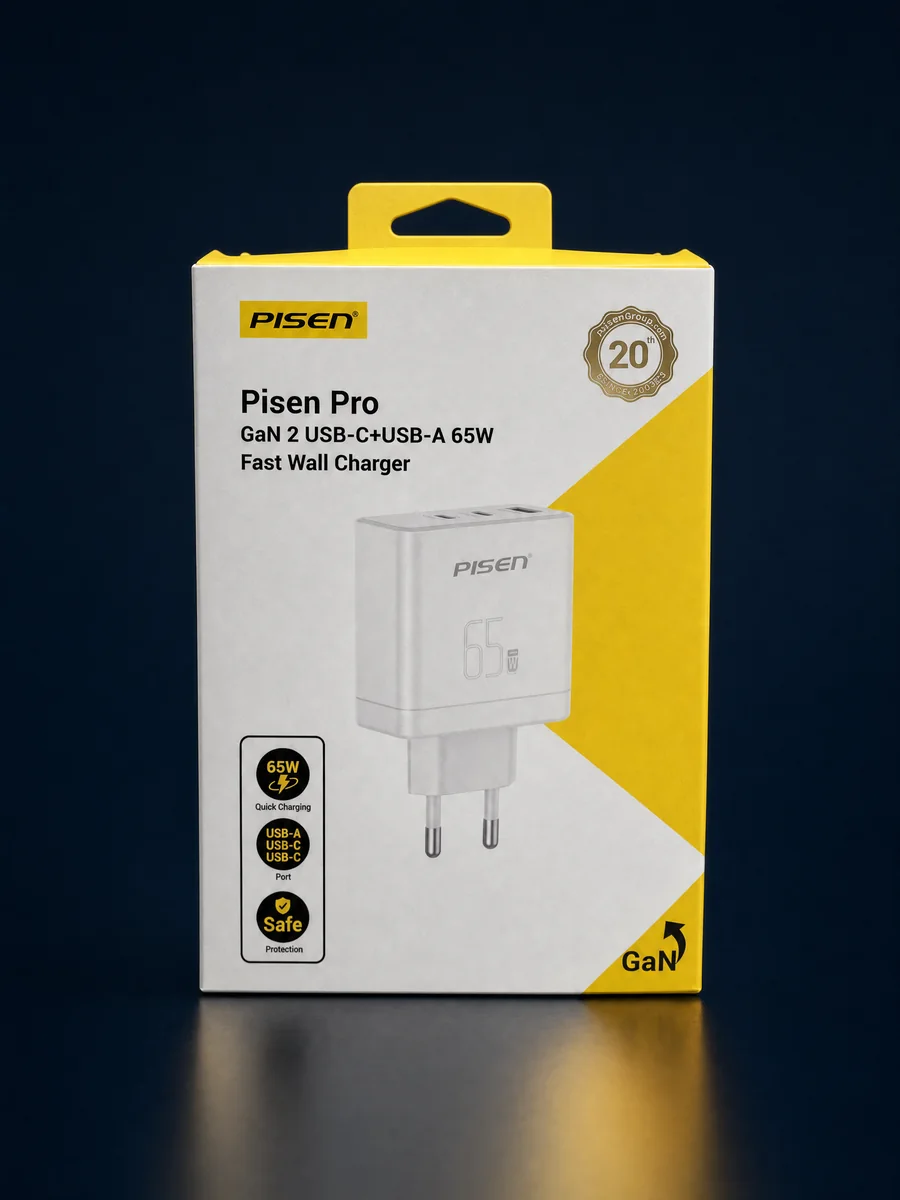 PISEN PRO GaN 2 65W Fast Wall Charger
