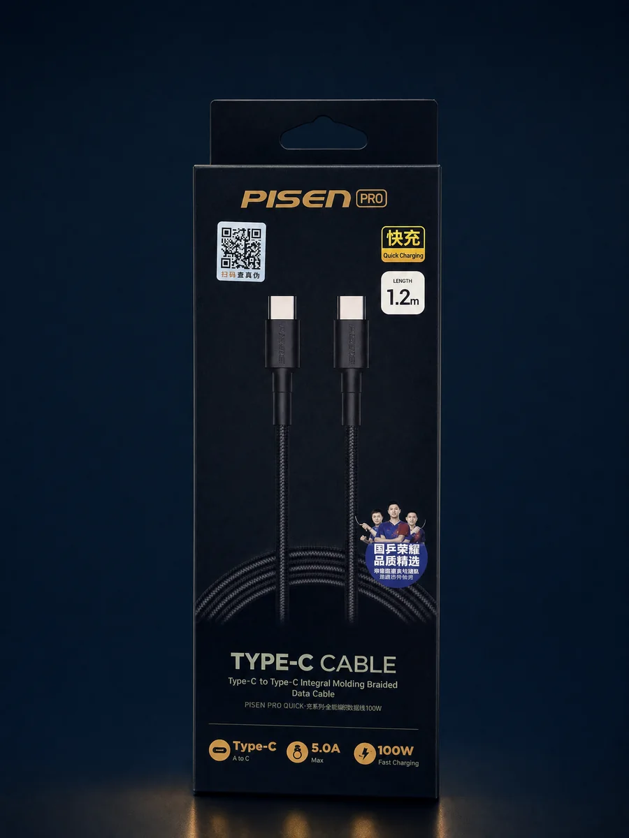 PISEN PRO USB-C to USB-C Cable 100W 1.2m