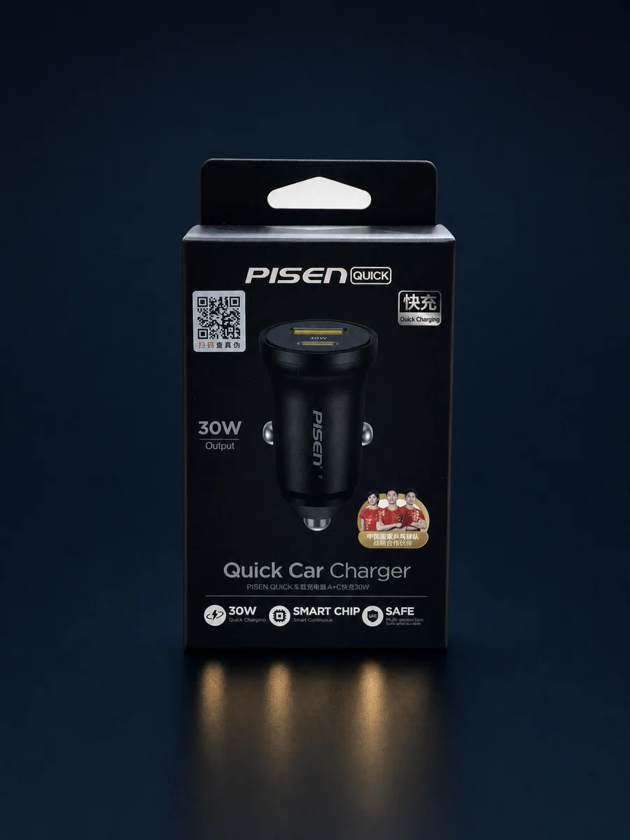 PISEN Quick Car Charger 30W A+C