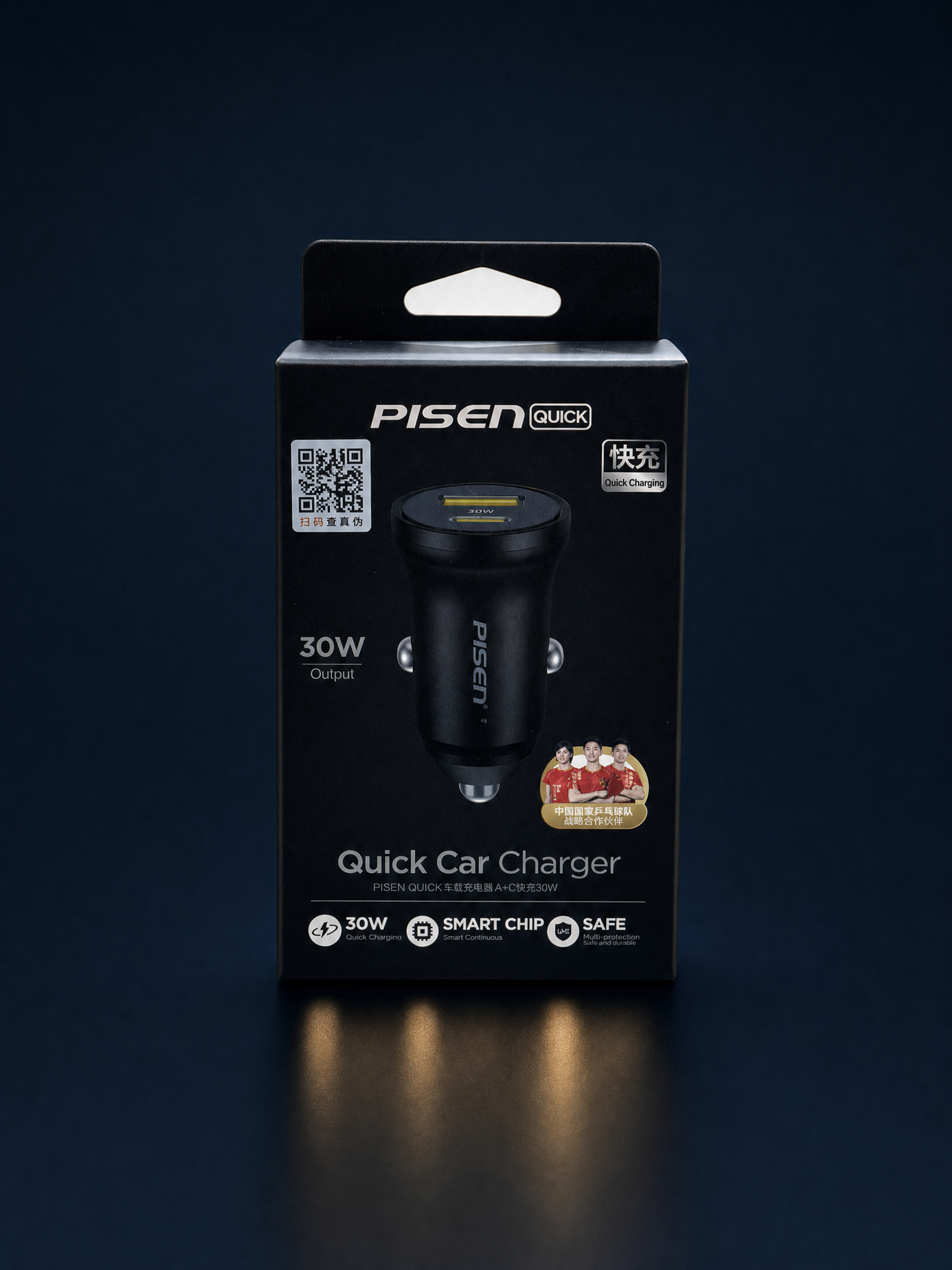 PISEN Quick Car Charger 30W A+C product view 1